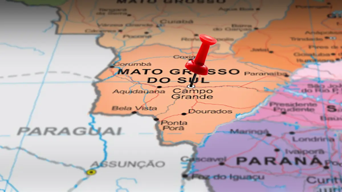 Mapa Mato Grosso do Sul- Brasil