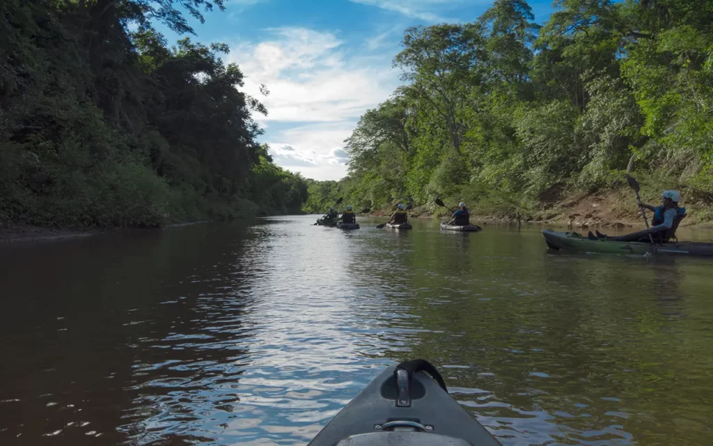 Emocionante ecoturismo de aventura: trilhas, canoagem e rapel