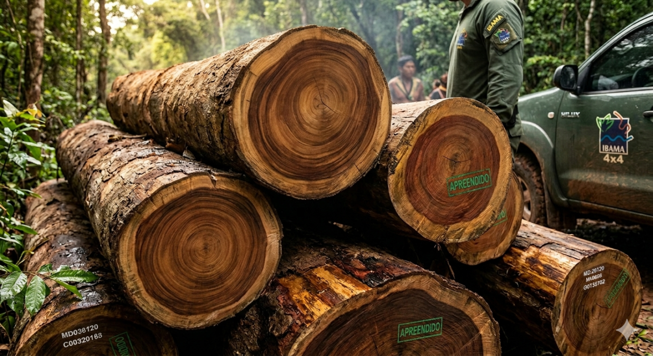 Madeira nobre é apreendida em terras indígenas no Pantanal