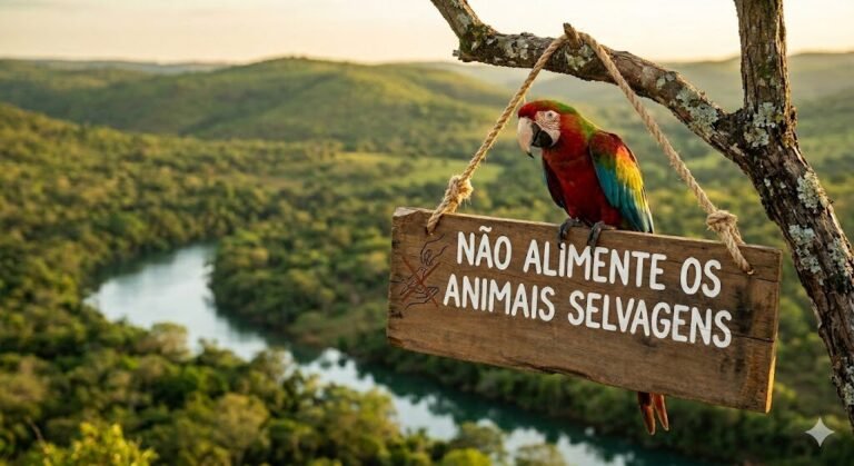 Selfie que custa caro: pousada é investigada e multada em R$ 50,5 mil por permitir que turistas alimentem e beijem araras