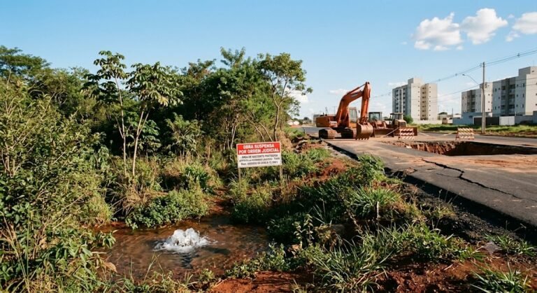 Justiça mantém suspensas as obras da Prefeitura sobre nascente protegida nas Moreninhas