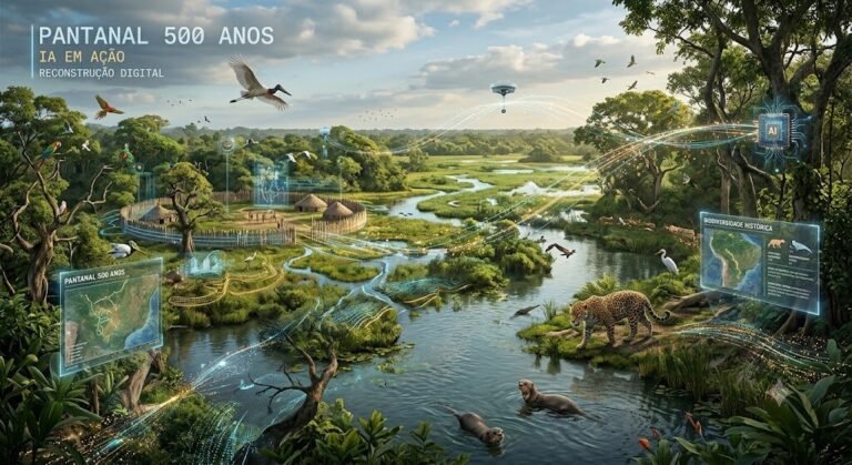 Vídeo com inteligência artificial recria o Pantanal como era há 500 anos